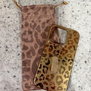 Gold Leopard Print loopy Case